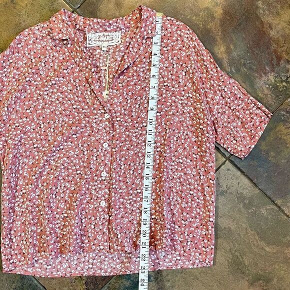 NWT Pink Martini Button Up Floral For Me Again Pink XS - Picture 6 of 10